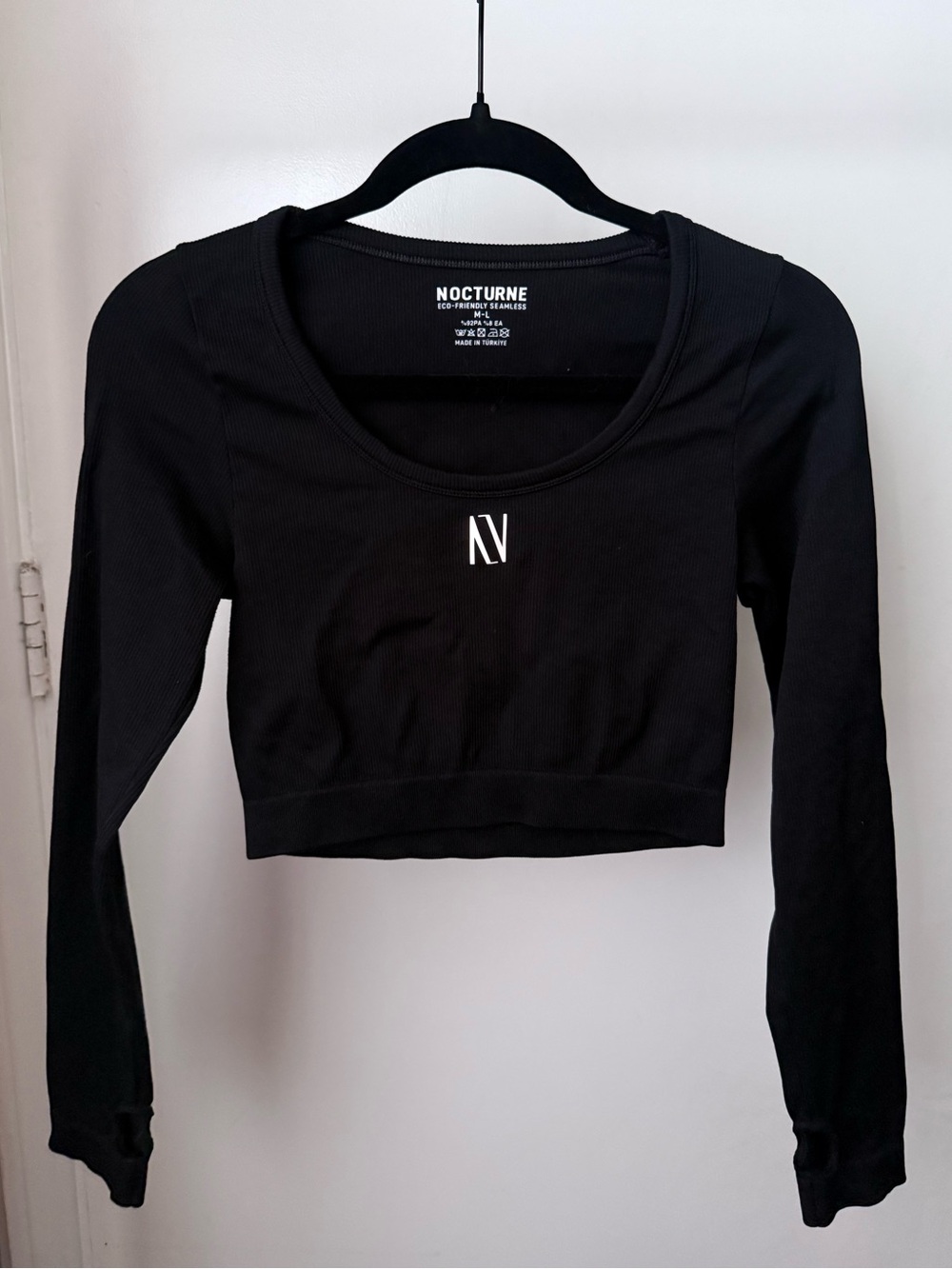 Nocturne Long-Sleeve Crop Top